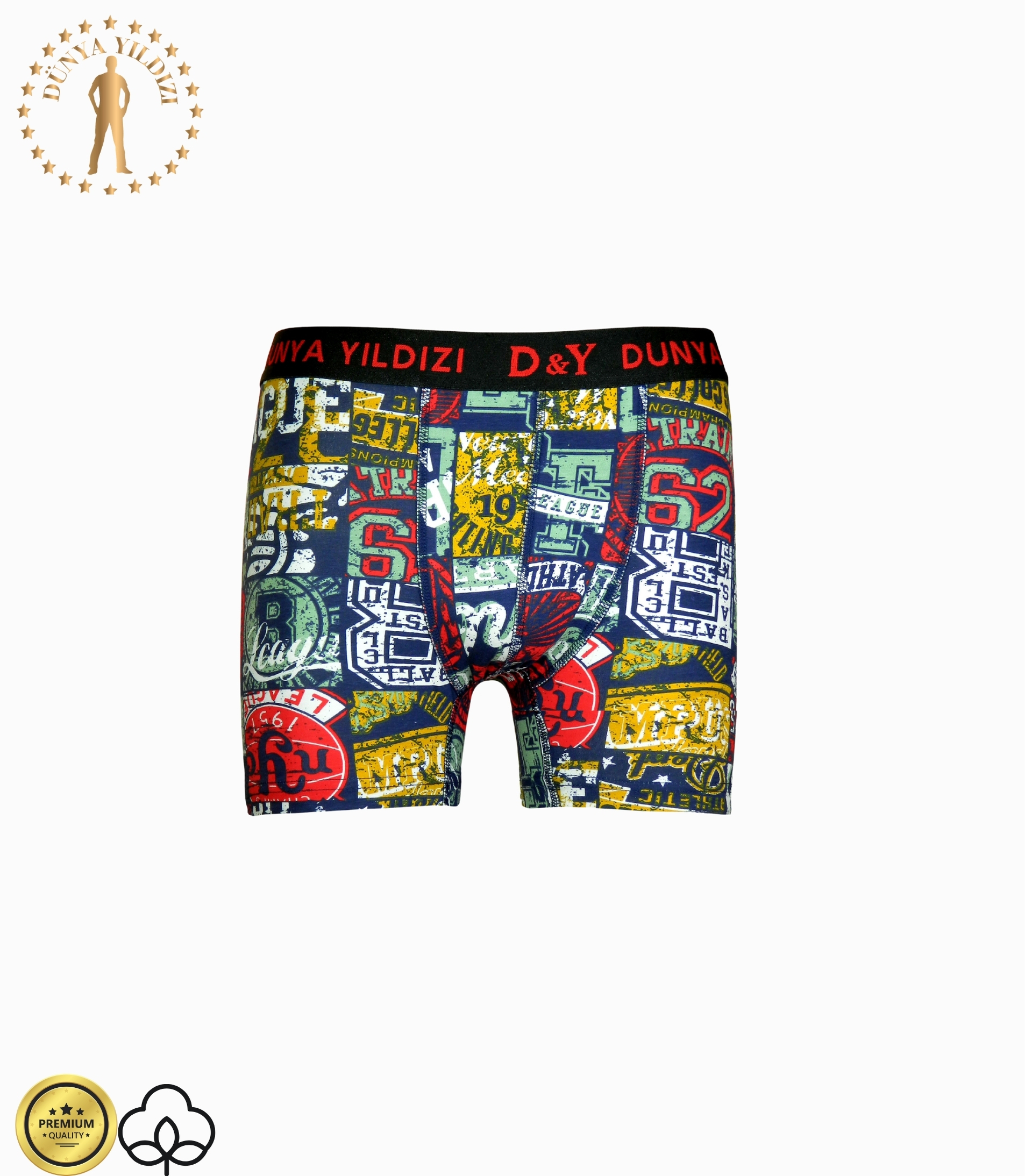 Dünya Yıldızı Desenli Erkek Boxer 4