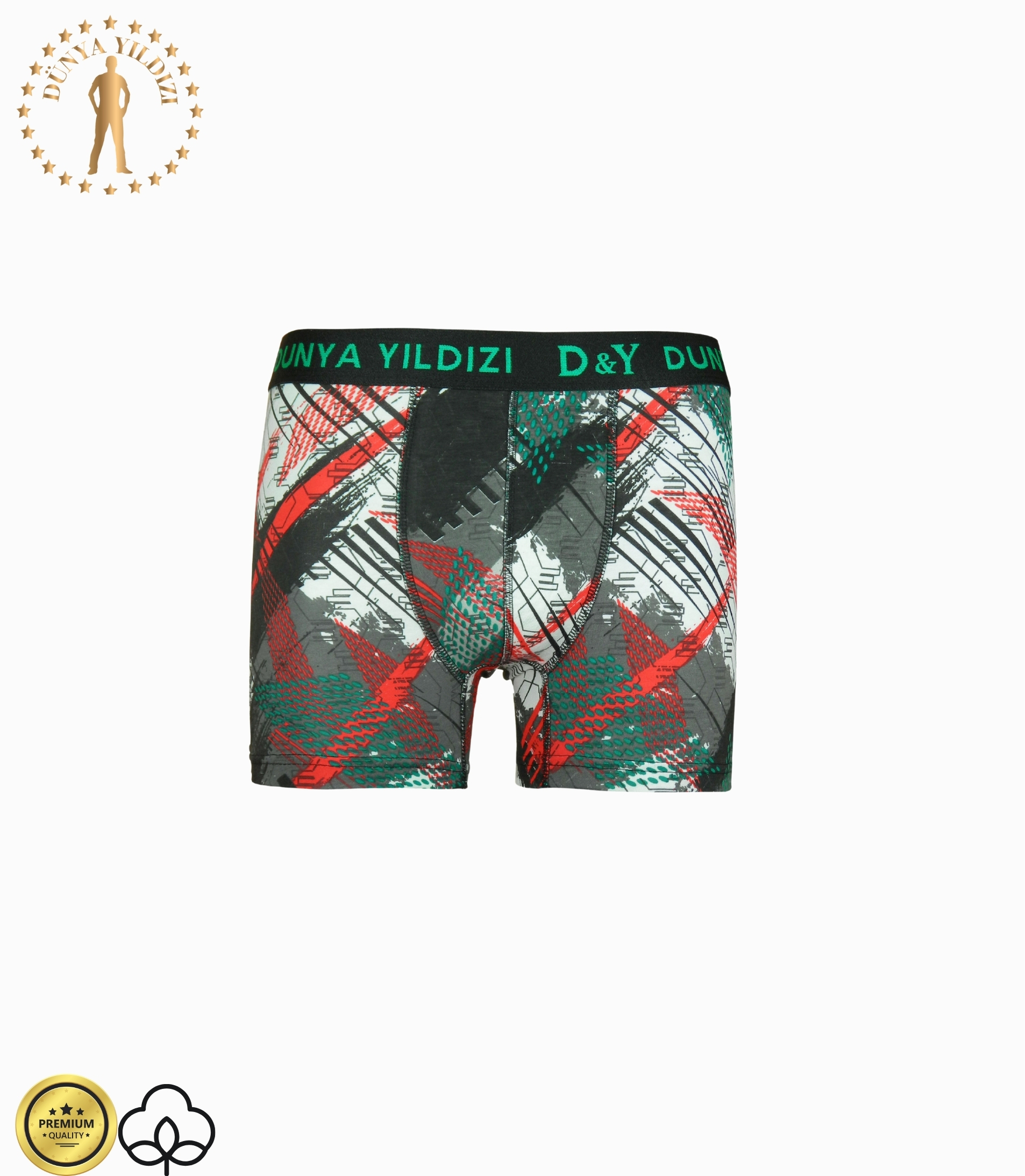 Dünya Yıldızı Desenli Erkek Boxer 4