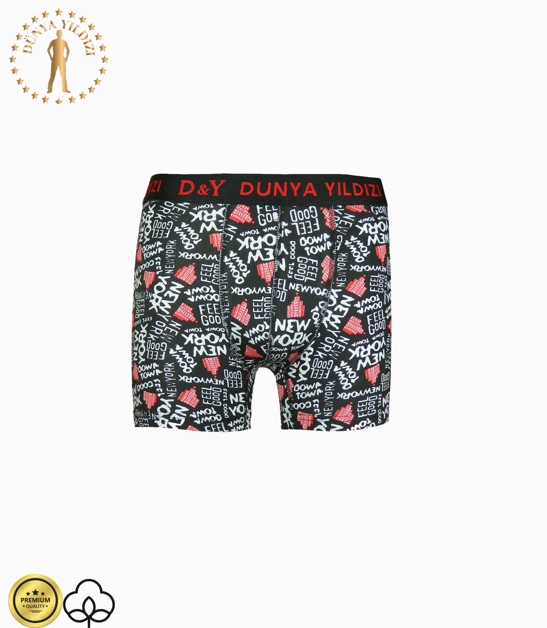 Dünya Yıldızı Desenli Erkek Boxer 4