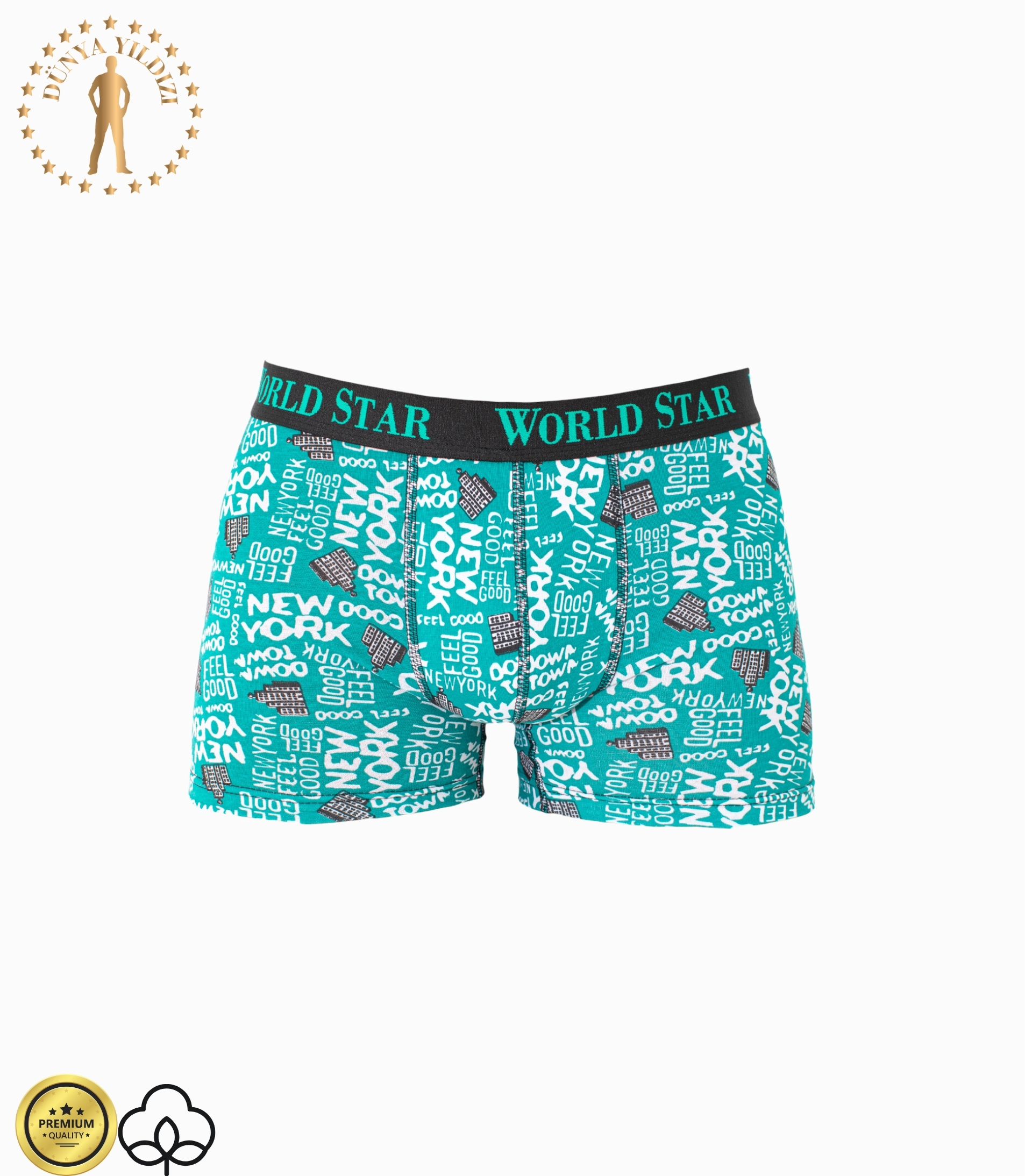 Dünya Yıldızı Desenli Erkek Boxer 3